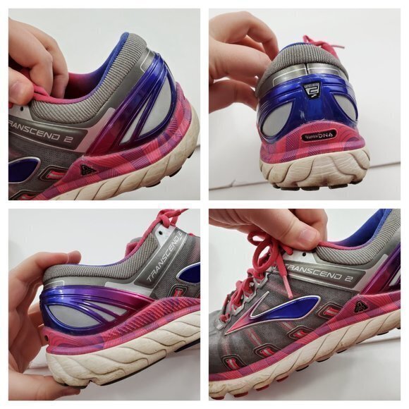 Brooks Transcend 2 Sneakers 11 Pink Purple Gray At - Picture 6 of 8